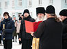 Епископ Мефодий освятил купола и кресты для храма Александра Невского в Алапаевске