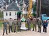 В п. Рефтинский освятили купол и крест для часовни во имя пророка Илии