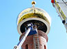 На строящийся в Екатеринбурге храм Порт-Артурской иконы Богородицы установили купол и крест