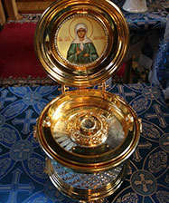 С 21 ноября по 2 декабря в Храме-на-Крови будет пребывать икона св. блаженной Матроны Московской с частицей святых ее мощей