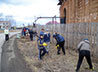 Жители с. Бобровского провели очередной субботник по восстановлению храма Архистратига Михаила