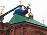 На строящуюся часовню Александра Невского в Камышлове установили крест