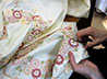 Монахини создают салфетки по образцам вышивки Императрицы Александры Федоровны